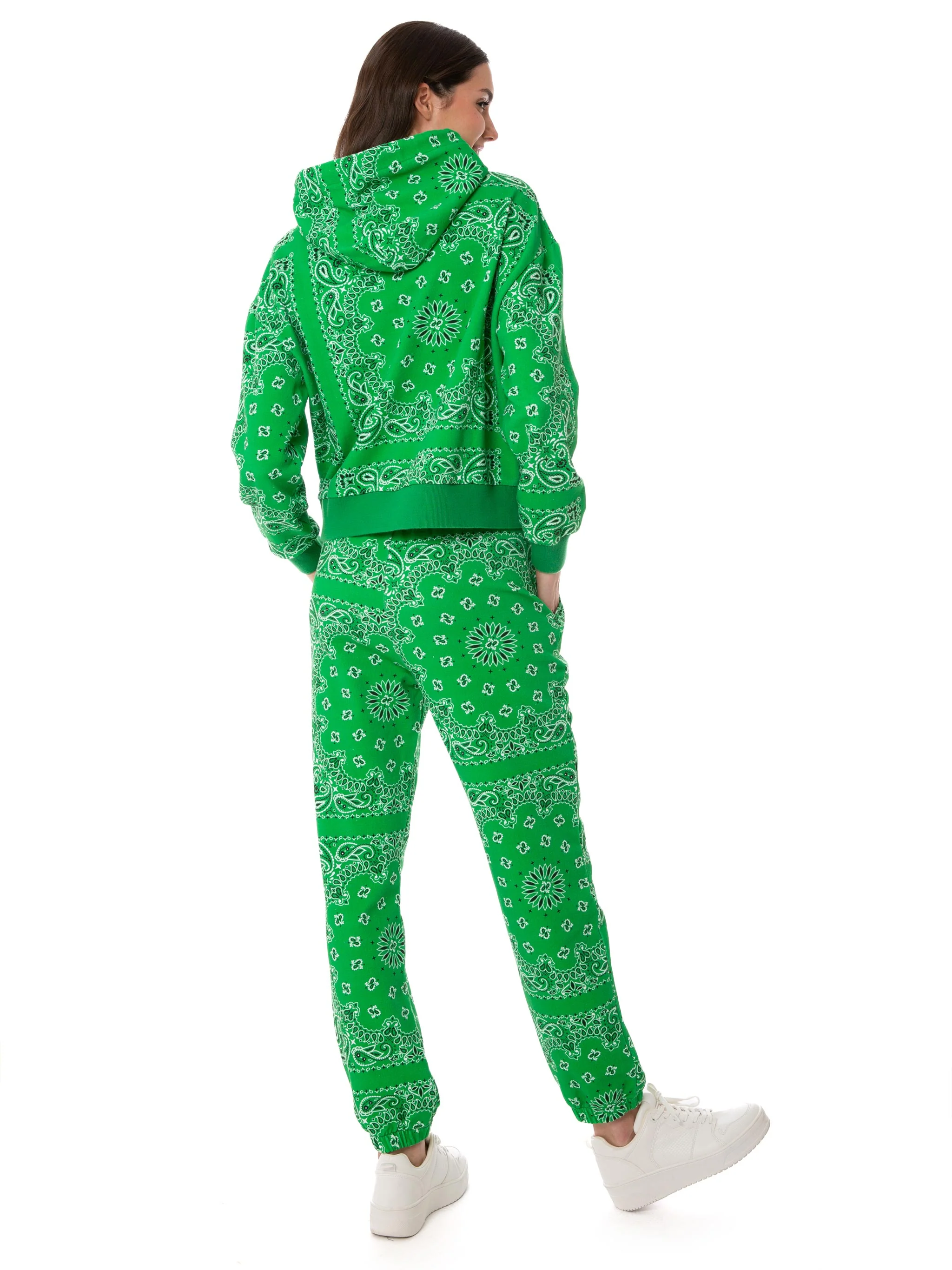 Baumwoll-Sweatshirt mit Bandana-Print