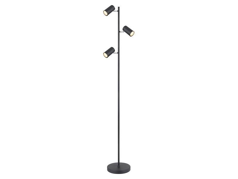 Lampa podłogowa Robby LED 3-punktowa metalowa czarna