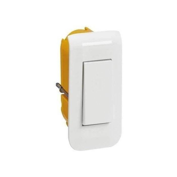 LEGRAND Mosaic 10A narrow switch or two-way switch + faceplate + box
