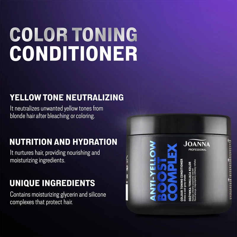 Joanna Professional Color Boost Complex atjaunojošais kondicionieris blondiem un sirmiem matiem