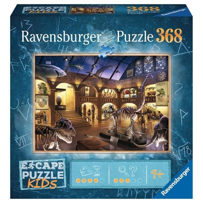 Escape puzzle Kids - Une nuit au musée - Ravensburger - Puzzle Escape Game 368 pièces - Dès 9 ans