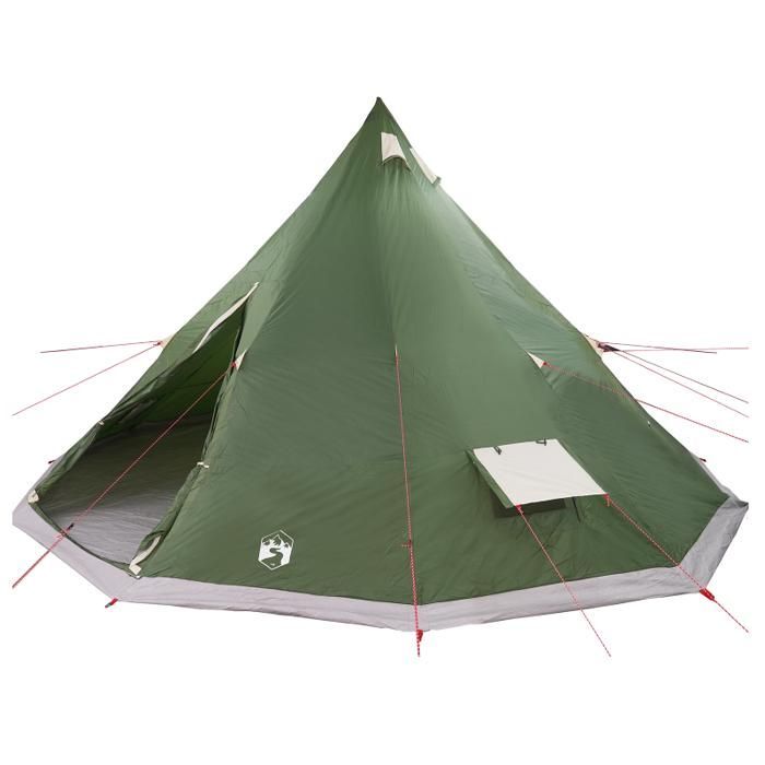 Tent - Green Tipi - 12 Person - Waterproof - 560x560x300 cm
