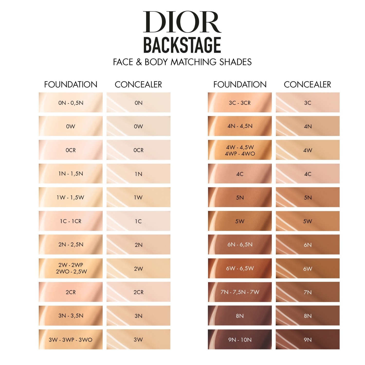DIOR Foundation Dior Backstage Face & Body Foundation - 50 ml