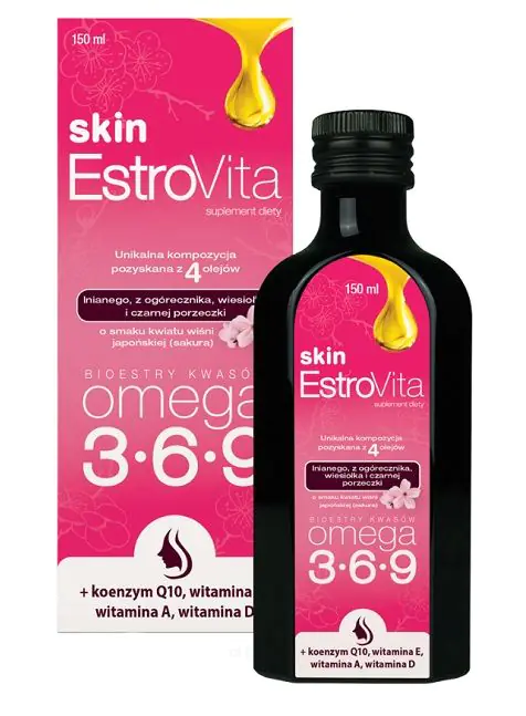 Estrovita Skin Sakura, Kwasy omega-3-6-9, Płyn