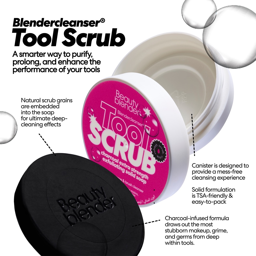 Čistič štetcov Beautyblender Toolscrub – aktívne uhlie – 28,3 g