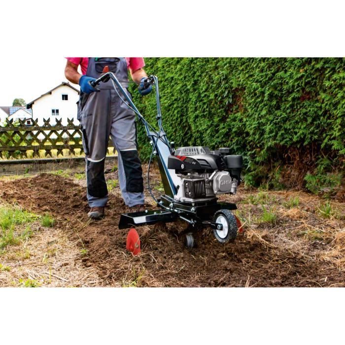 Motocultor Scheppach MTP560 de gasolina de 150 cc - Ancho de trabajo de 560 mm