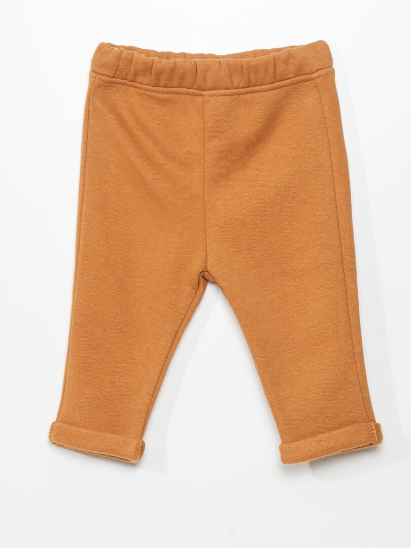 Set jogging - hanorac + pantaloni - 2 piese - Alb / Galben muștar