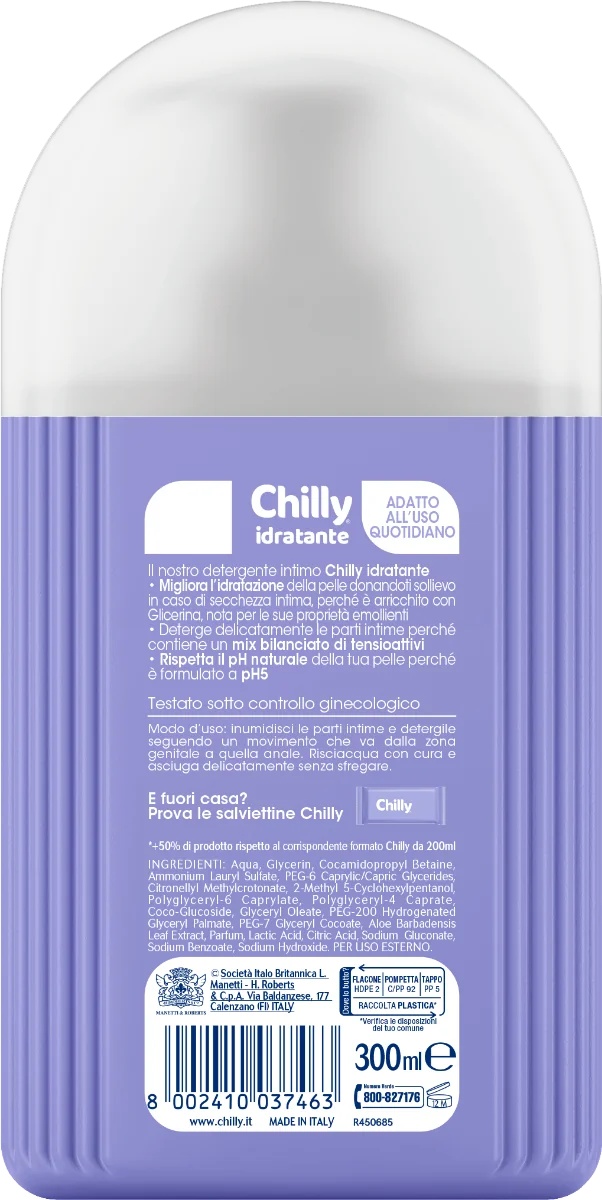 CHILLY Chilly hydraterende reinigingsgel 300 ml verzachtend
