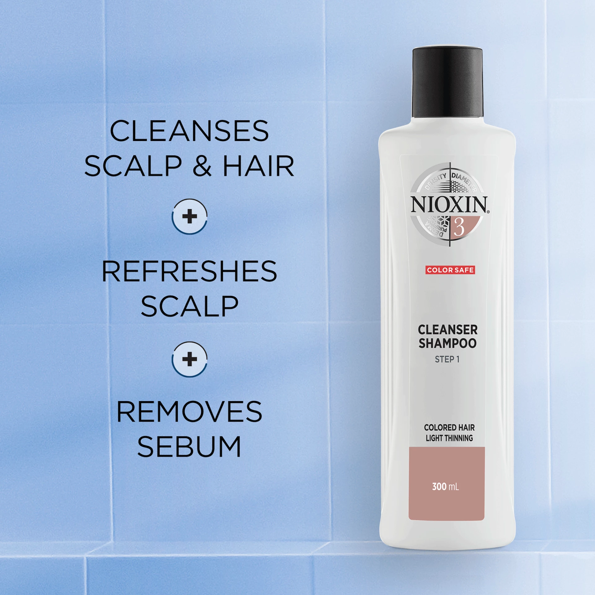 Nioxin System 3 tisztító sampon 300 ml