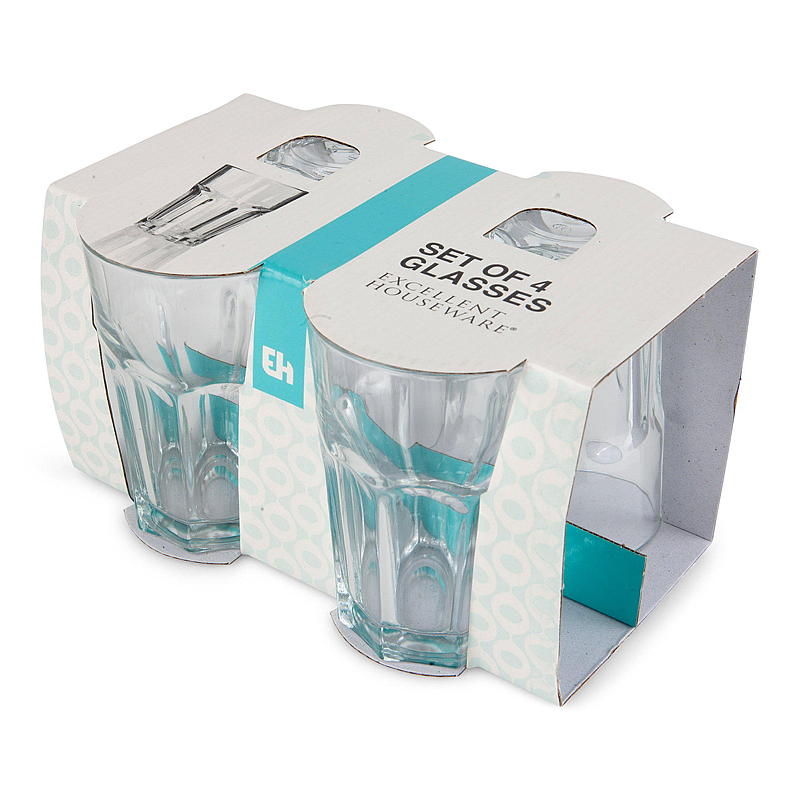 Keukenglazen set van 4, 360 ml