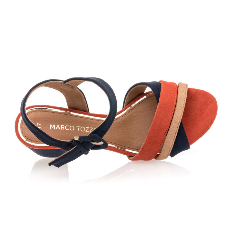 Blauwe sandalen/open teenschoenen voor dames