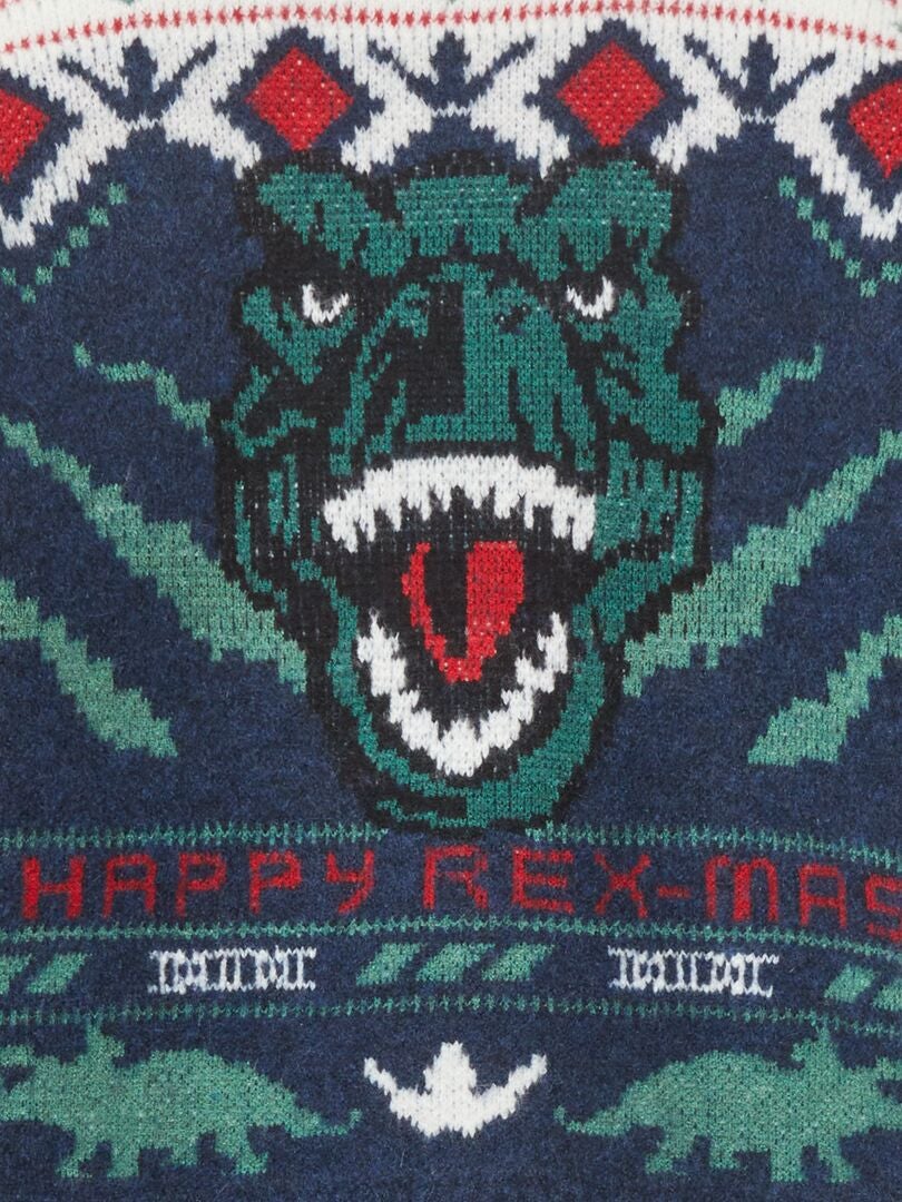 Jurassic Park kersttrui - BLAUW