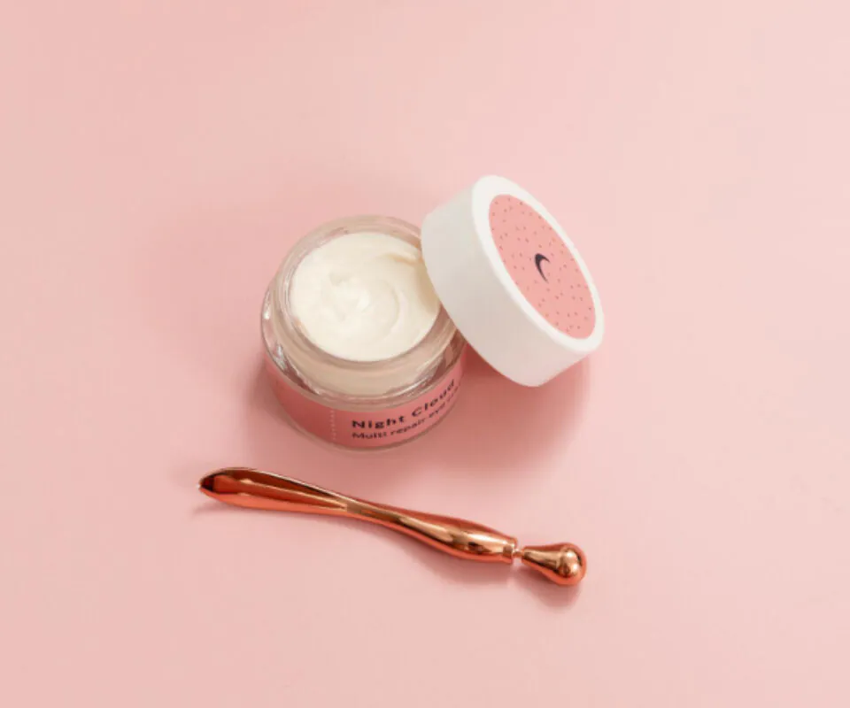 SLAAP Zestaw Eye SPA Jedwabna Opaska & Krem pod oczy Night Cloud (granat)