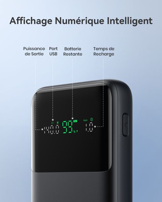 Batteria esterna INIU, Power Bank da 140 W 27000 mAh, Batteria portatile con ingresso e uscita USB C, ricarica rapida PD3.1, compatibile con