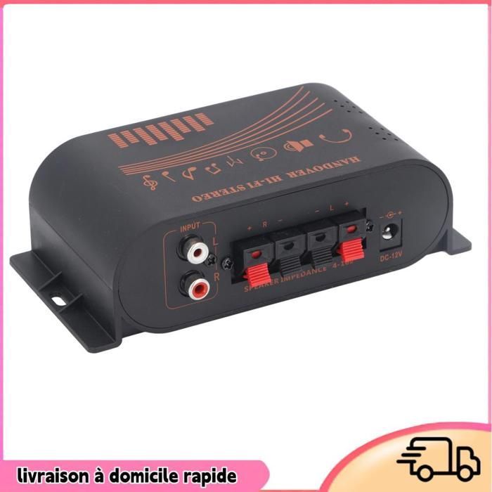 Amplificador de potencia HiFi de 2x20W, amplificador de audio estéreo con USB 5.0, SD y AUX para cine en casa, coche y garaje.