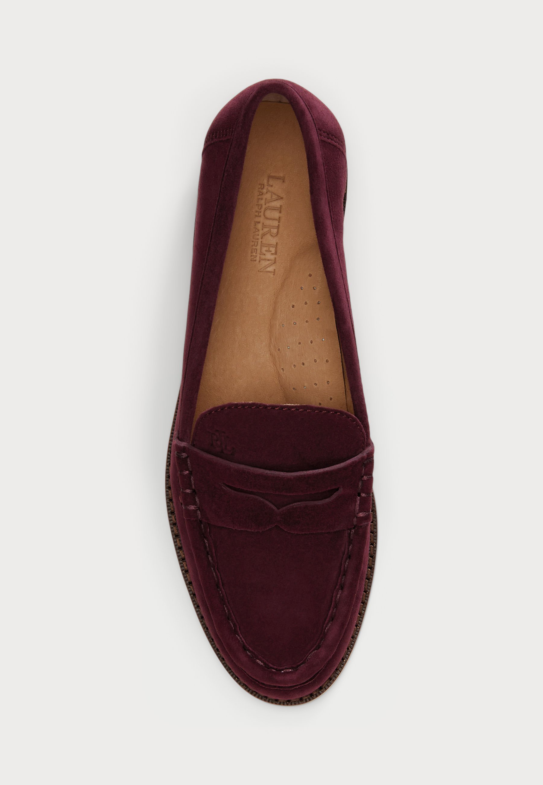 Lauren Ralph Lauren WYNNIE SUEDE LOAFER - Slipper - dunkler Granat