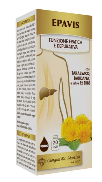 DR. GIORGINI Dr. Giorgini Epavis Alcoholisch vloeibaar voedingssupplement voor de lever 200 ml Levergezondheid