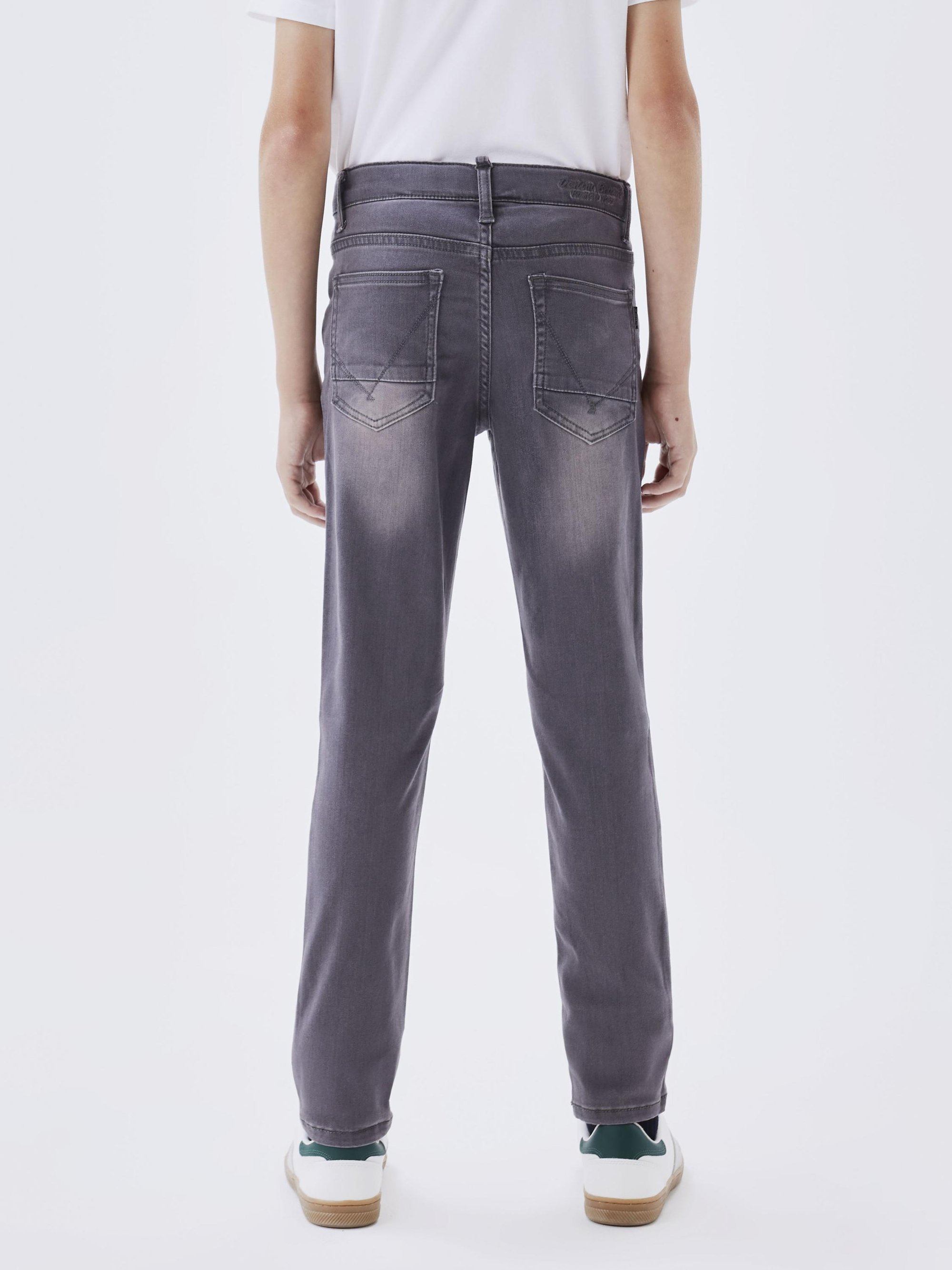 Noem het NKMTHEO - Slim fit jeans - grijze denim