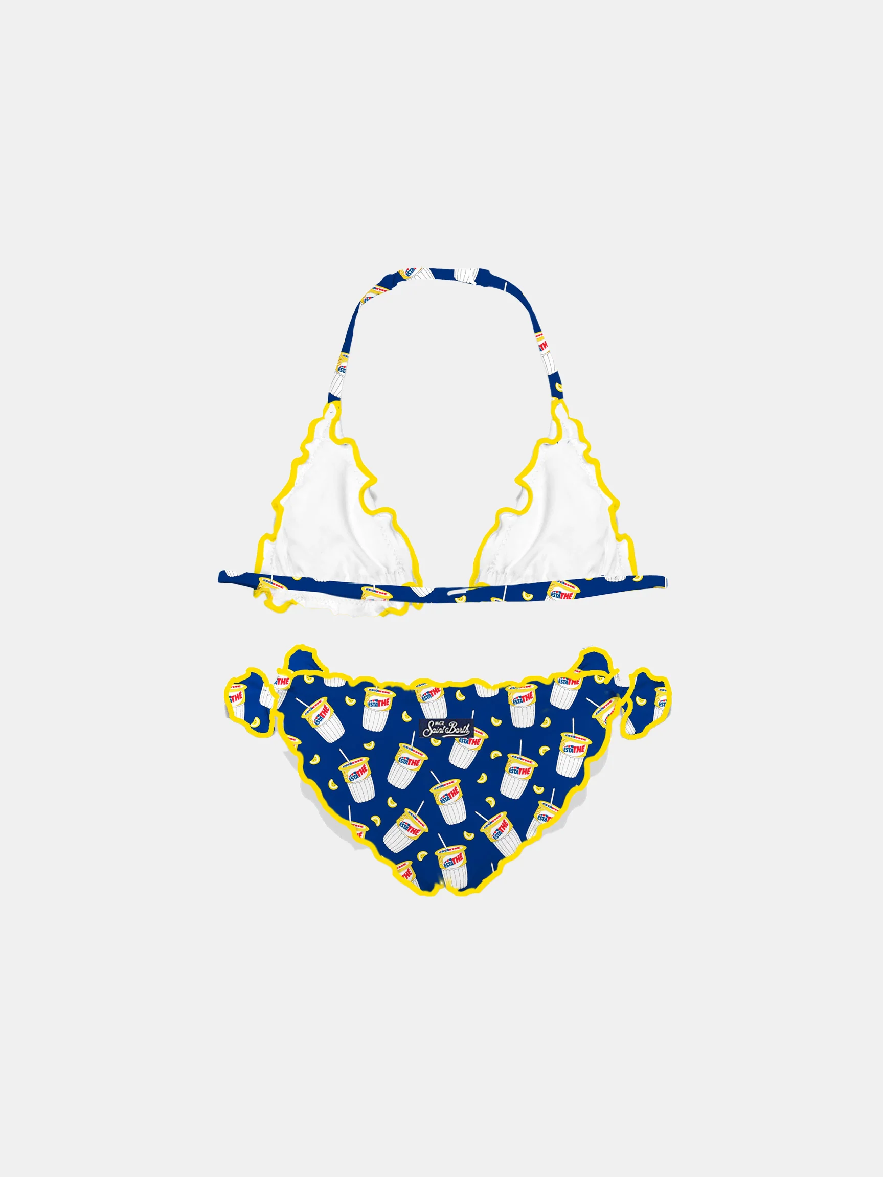 Bikini da bambina a triangolo con stampa Estathé | Edizione speciale E