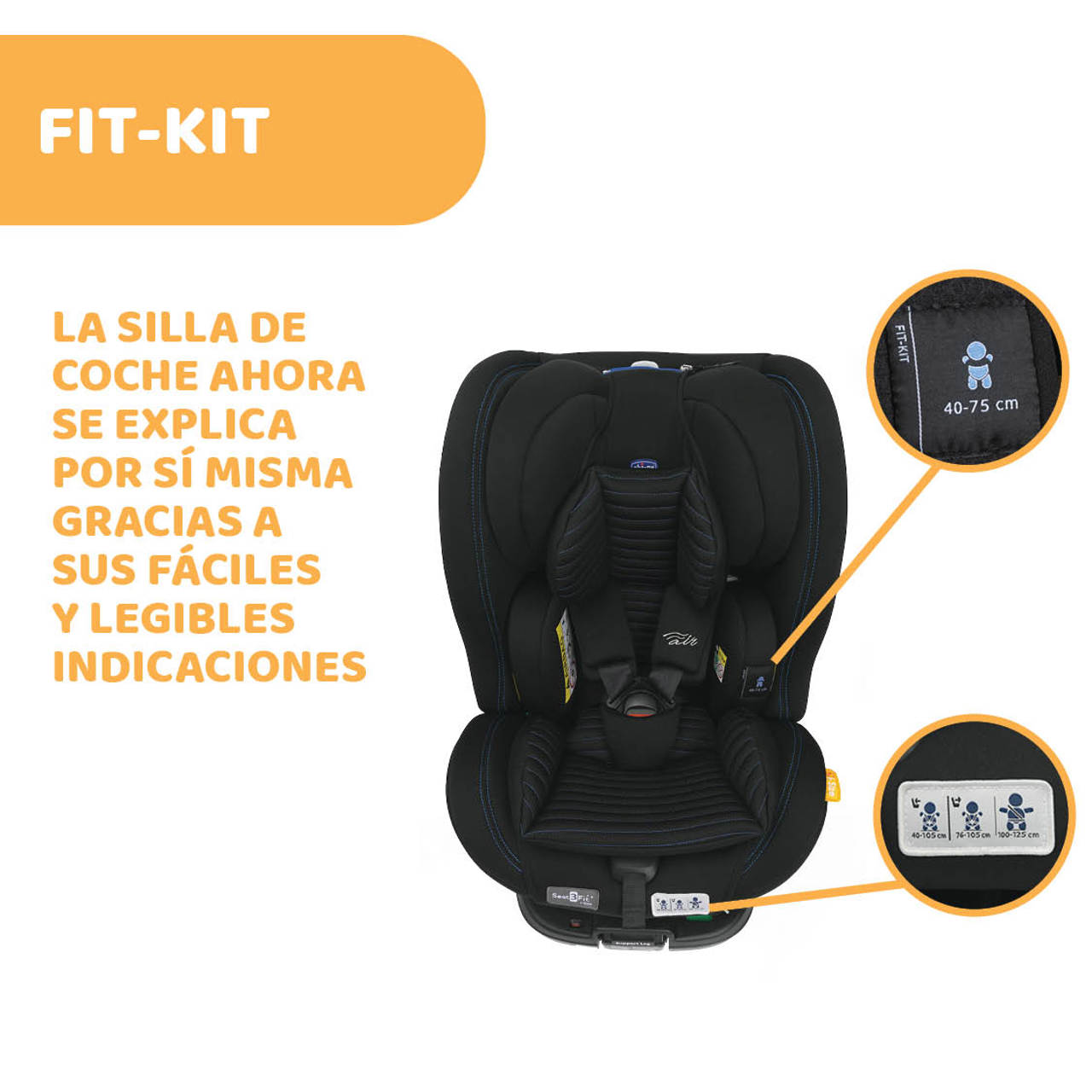 Autosedačka Seat3Fit i-Size Air Zip & Wash (40-125 cm)