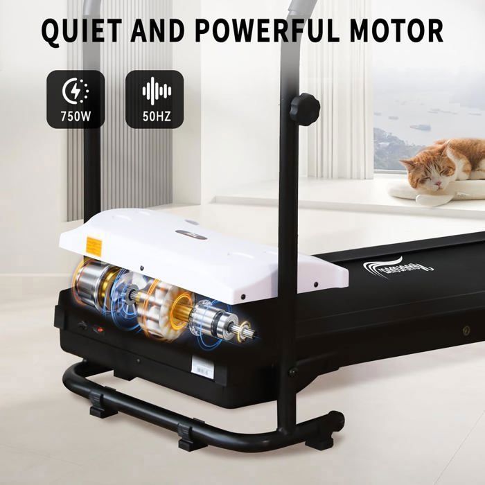 Esteira elétrica dobrável ISE usada, motor silencioso de 750 W, tela LCD, 5 programas, rodas para transporte, modelo SY-1001-R