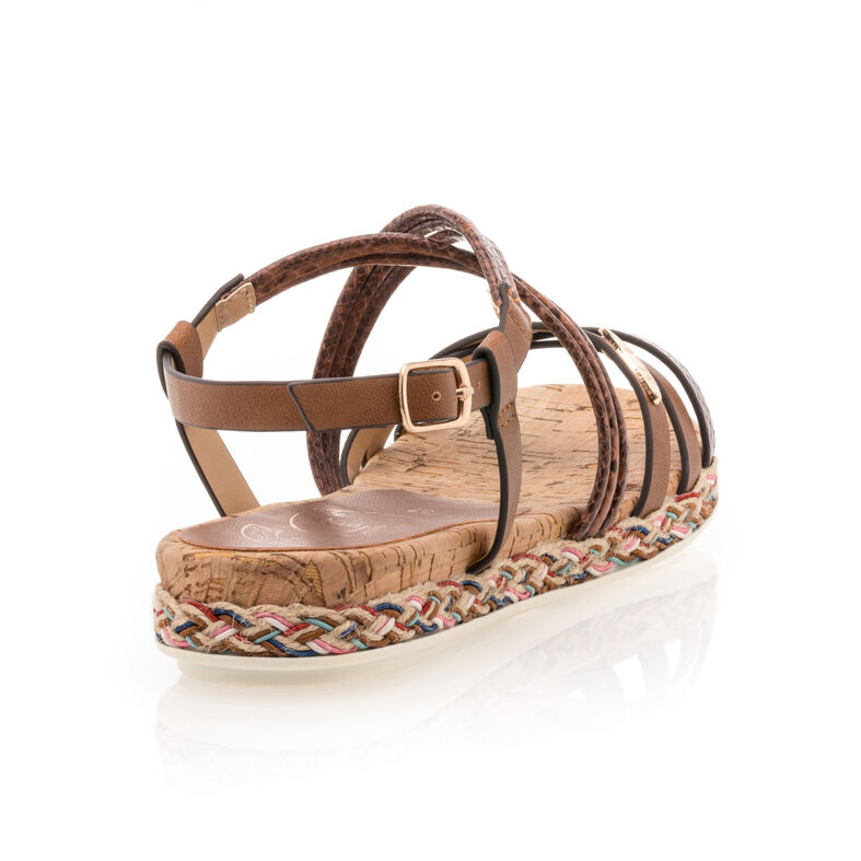 Braune Damensandalen / Zehenfreie Schuhe