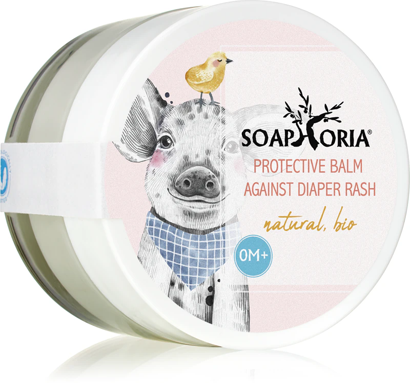 Bálsamo Protetor Babyphoria da Soaphoria: bálsamo orgânico que protege contra assaduras em bebês desde o nascimento.