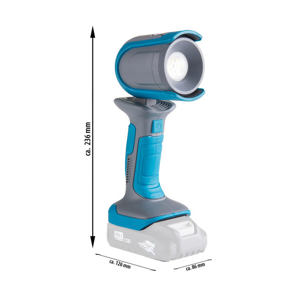 20V batteridrevet håndholdt spotlight (uden batteri og oplader)