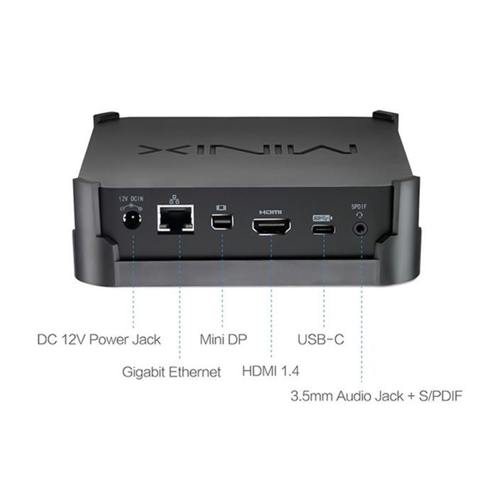 Mini PC - MINIX - J50C-4 Max - Intel Pentium J5005 - M.2 - Wi-Fi e Bluetooth 4.1