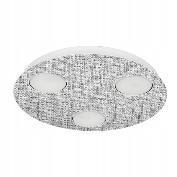 Lampa sufitowa okrągły plafon sticker 3x gx53 rattan biały