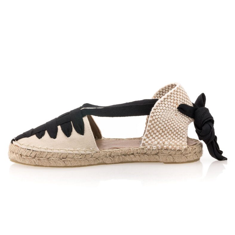 Beige espadrilles voor dames met touwzolen