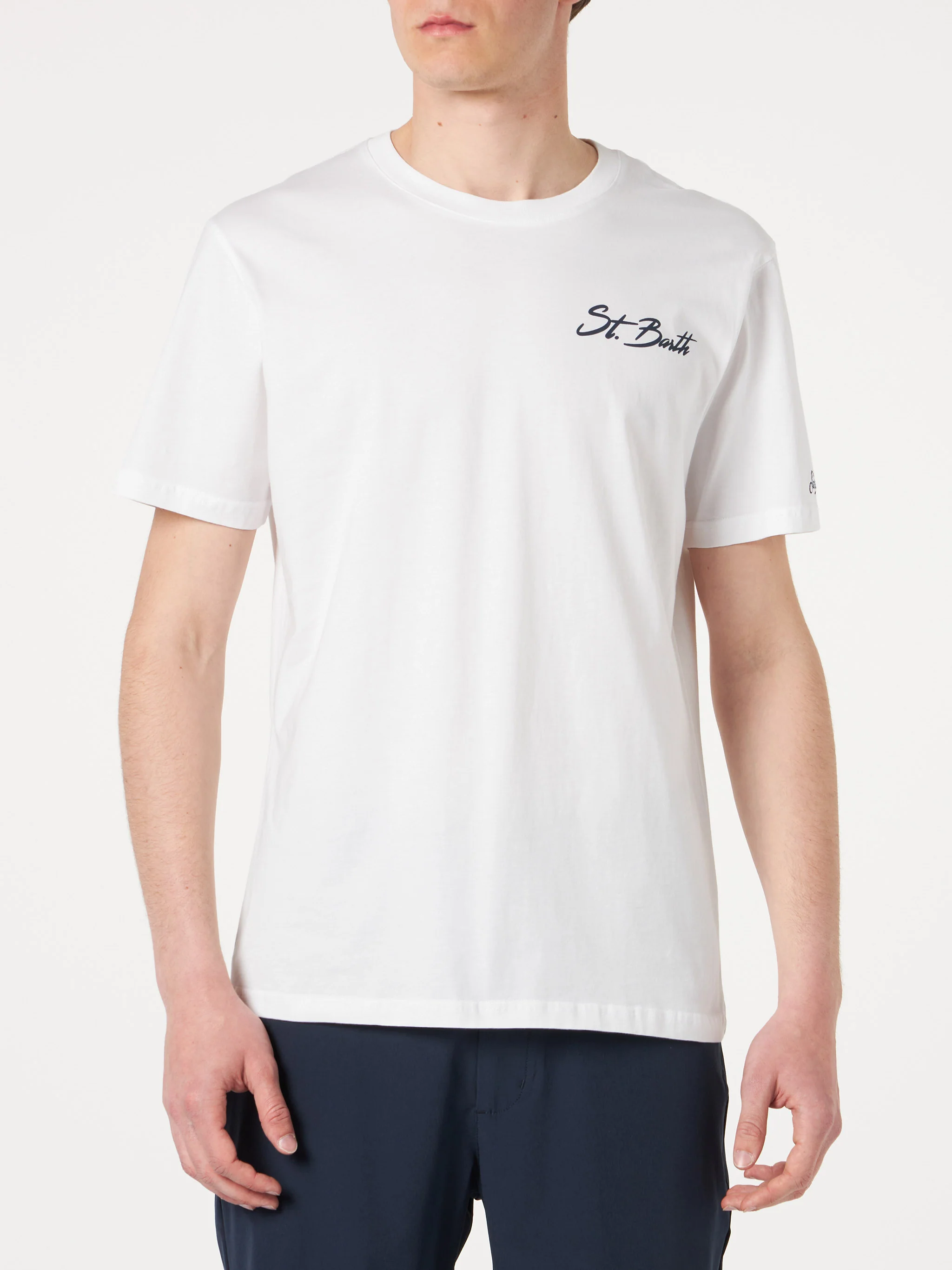 Camiseta de algodón para hombre con estampado de surf de San Bartolomé