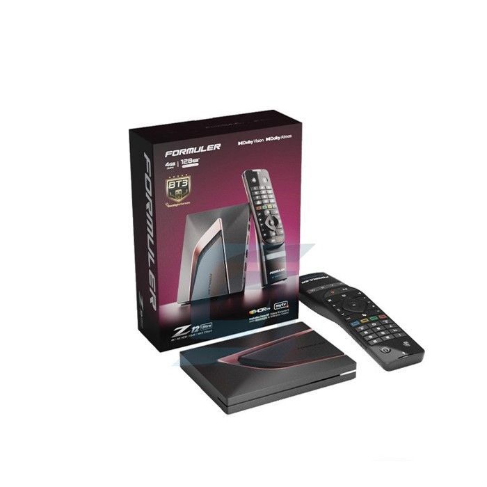 Formuler Z12 Ultra – 4K 60fps Android TV-boks, 128 GB, Wi-Fi 6e, Dolby Vision og Dolby Atmos, GTV-BT3 fjernbetjening, MYTVOnline 3