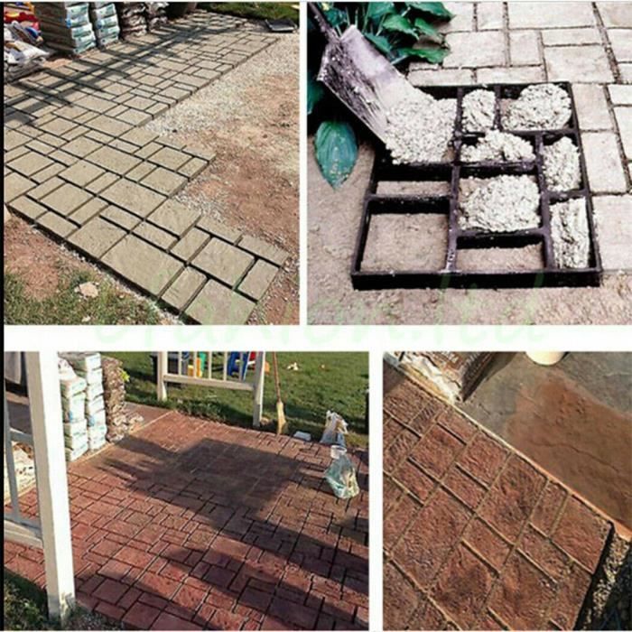Molde de resina para pavimentação em concreto UNHO - Quadrado 60x50cm - Para entrada de garagem ou jardim