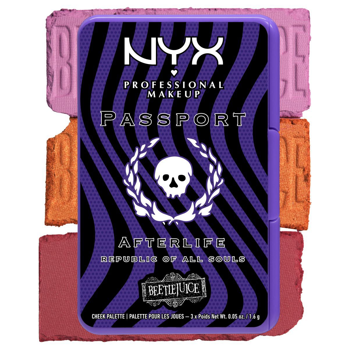 Paleta de coloretes Beetlejuice Afterlife de NYX Professional Makeup