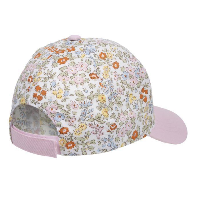 Isotoner Cap, 100% katoen, verstelbaar 50-56 cm, UV-zonbescherming, 4-8 jaar, kleine bloemenprint voor meisjes