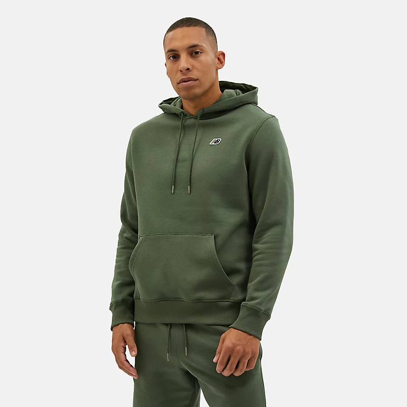Moletom com capuz NB Small Logo para homens – VERDE OLIVA ESCURO