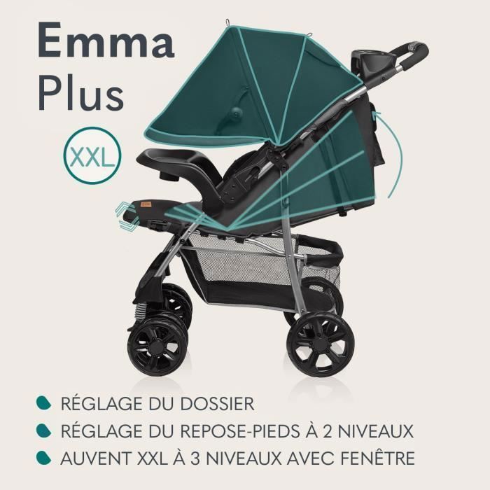 LIONELO Emma Lightweight Stroller - Quick Fold - 6-36 Months - Bag Included - Large Basket - Pink