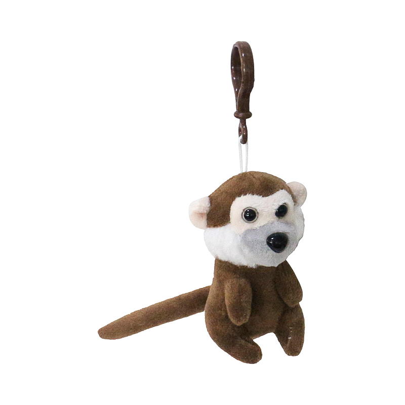 FunToys Ape mini med klips mørkebrun