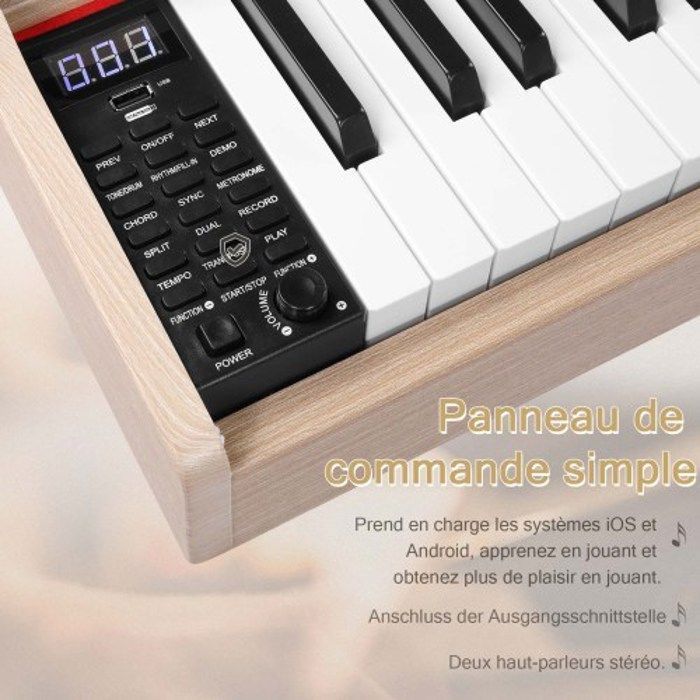 Pianoforte - ALIGHTUP - Tastiera standard a 88 tasti a martello, adatta a tutti i livelli di esperienza