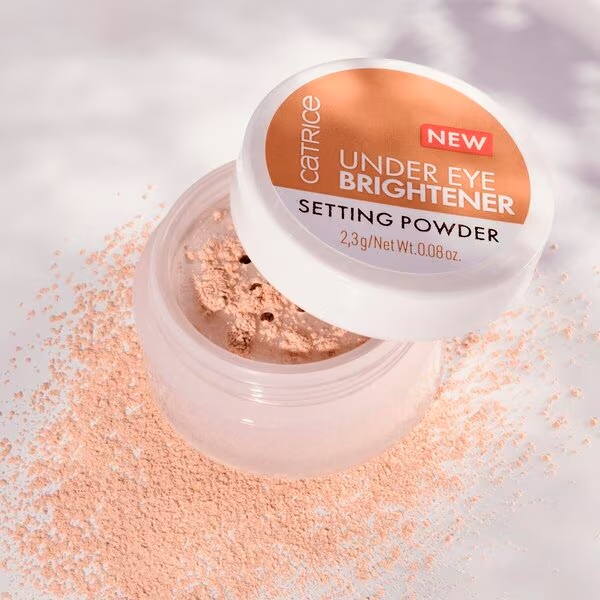 Catrice posvjetljivač za područje oko očiju 020 Warm Nude puder za fiksiranje lica