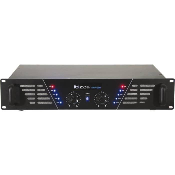 IBIZA AMP300 PA Amplifier 2 x 240W - Black