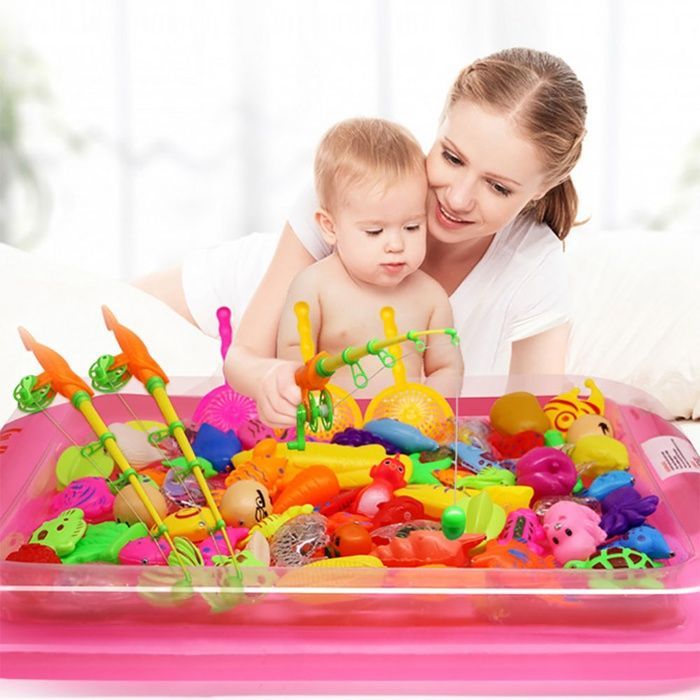 Brinquedos de pesca OMABETA, conjunto de 22 peças, brinquedo de pesca magnético, brinquedo de praia de verão, brinquedo para banho de bebê.