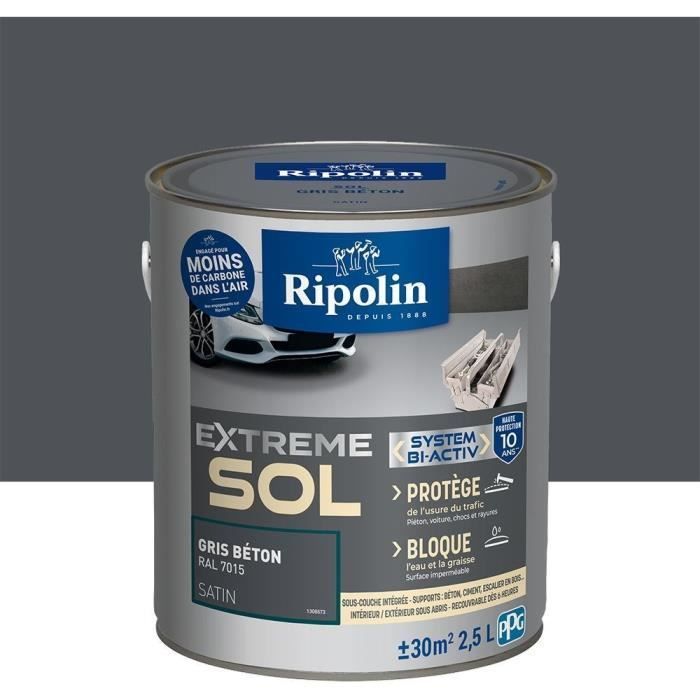 RIPOLIN EXTREME PROTECCIÓN PARA SUELOS, GRIS HORMIGÓN RAL 70 SATINADO 2,5 L