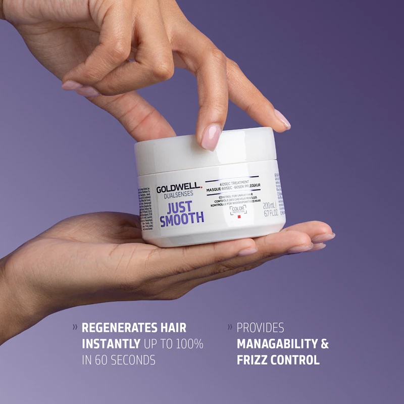 Goldwell Dualsenses Just Smooth maska za glajenje las, ki jih je težko oblikovati