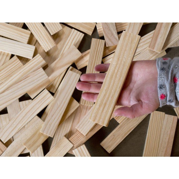 Mécabois - Baril de 200 planchettes en bois - Jeux de constructions - Fabriqué en France