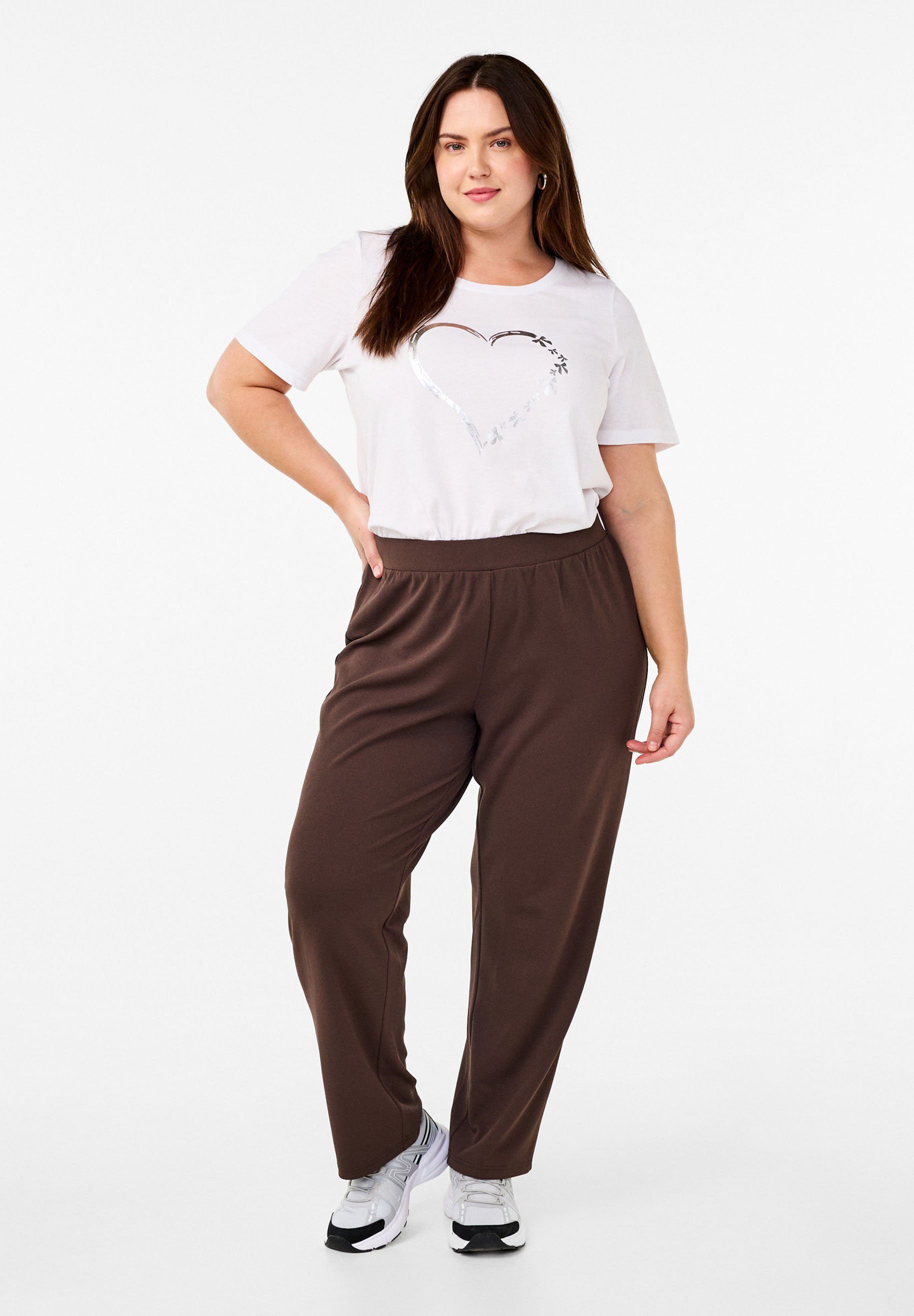 Zizzi-broek - chocoladebruin