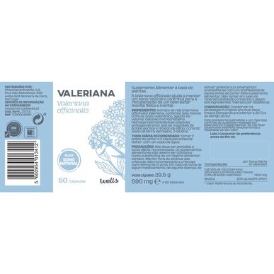 Wells Valerian luonnollinen unilisä 50 kapselia