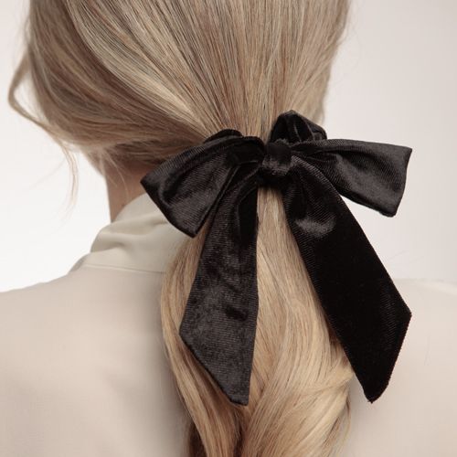 Oh My Hair Scrunchie Žametno črna Lasni dodatki