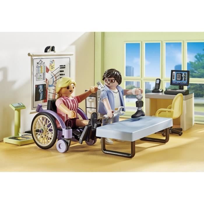 PLAYMOBIL 71617 Physiotherapy Workshop, The Hospital, Action Heroes, 69 pieces, Ages 4+